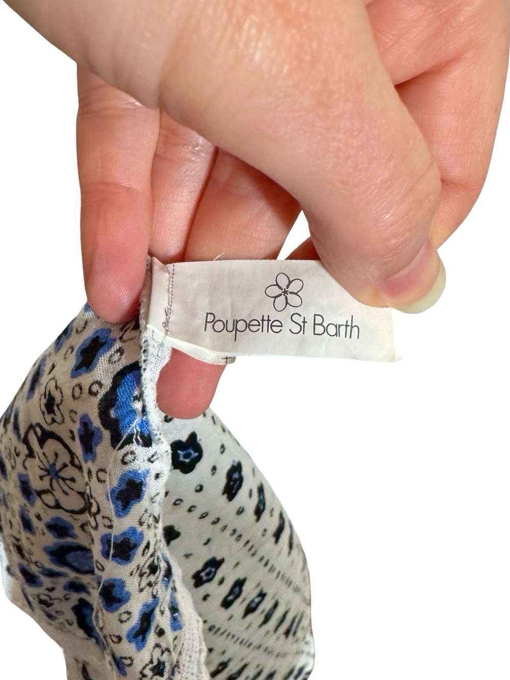 Poupette St Barth Naomi Ruffle Mini Skirt in Blue Black Persian Banana Print - Picture 8 of 10